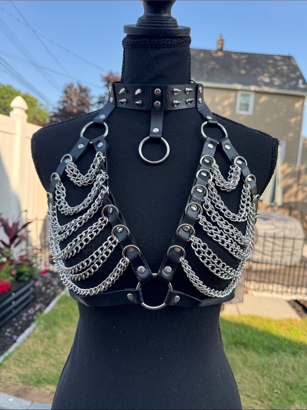 Pretty Cruel Chain Harness - Black